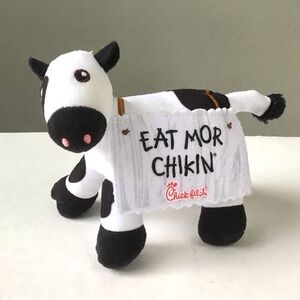 Chick-fil-A Cow EAT MOR CHIKIN 2020 Plush Stuffed Animal Toy Mascot 4” High